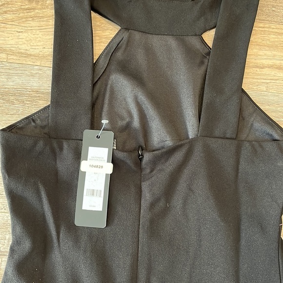 Bebe NWT Black Bodycon High Neck Dress - Picture 5 of 6